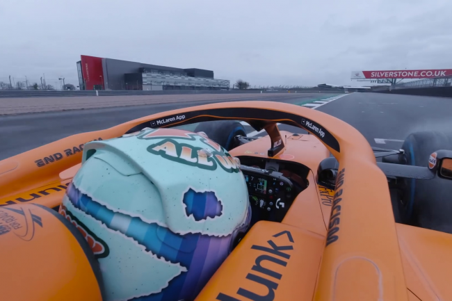 Onboard minicam shoot of Ricciardo's McLaren MCL35M F1 Car